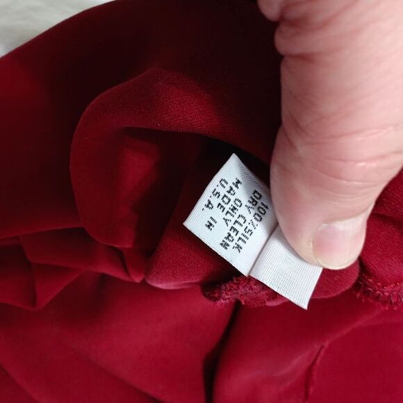 Salone De Couture 100% Silk Elegant Red Maxi Dress Sz M - Picture 8 of 10